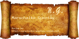 Marschalko Gusztáv névjegykártya